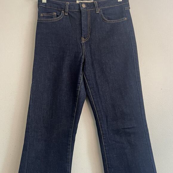 Topshop Moto Womens Tally Flare Jeans Dark Wash Indigo Sz 28 Stretch Dark Wash - Picture 5 of 12